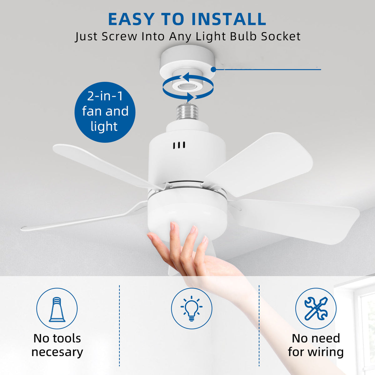 Ceiling Fan with LED Lamp Remote Control Quiet Chandelier for Kitchen Bedroom Manufacturer code PDD