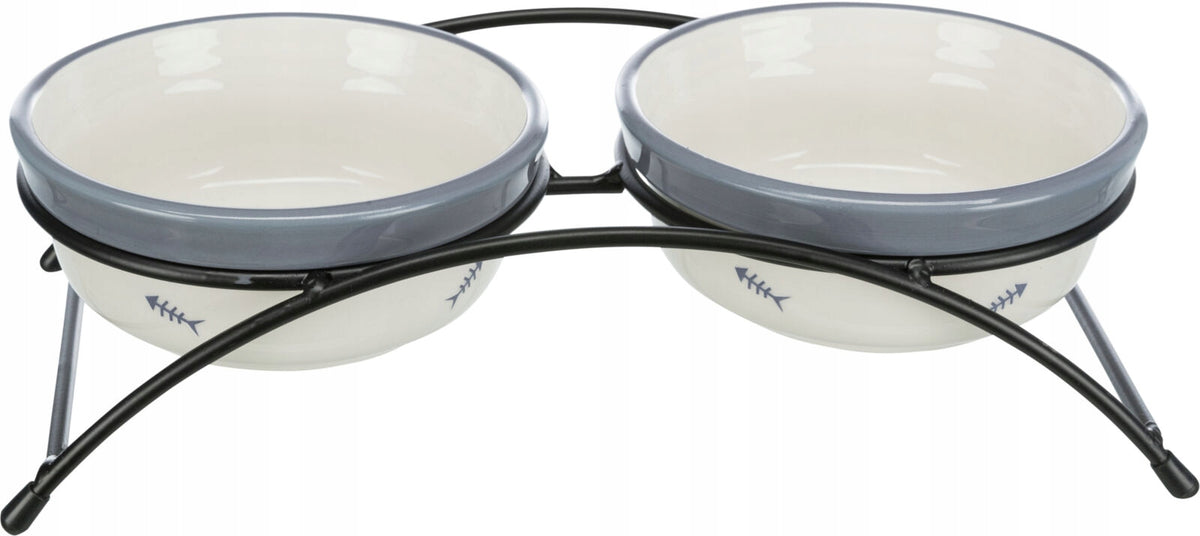 Ceramic Bowl Set on Cat Stand Brand Trixie
