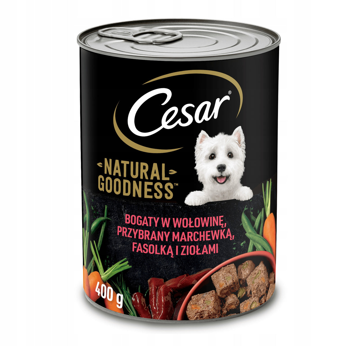 Cesar Wet Dog Food Beef Can 400 g