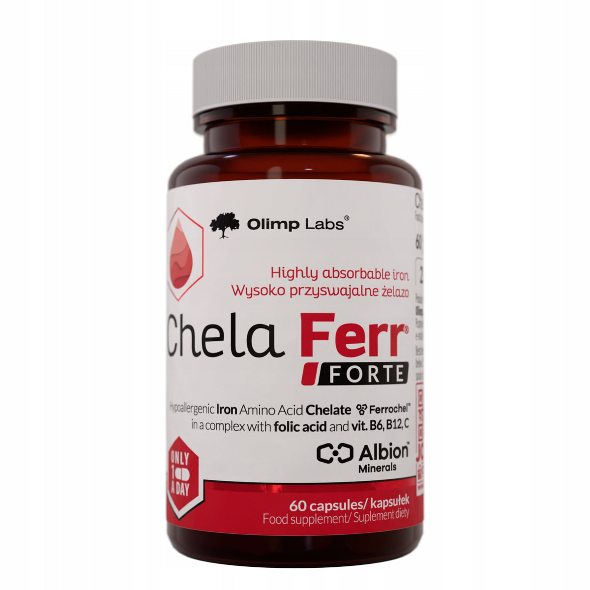 Chela Ferr Forte 60 capsules iron highly absorbable