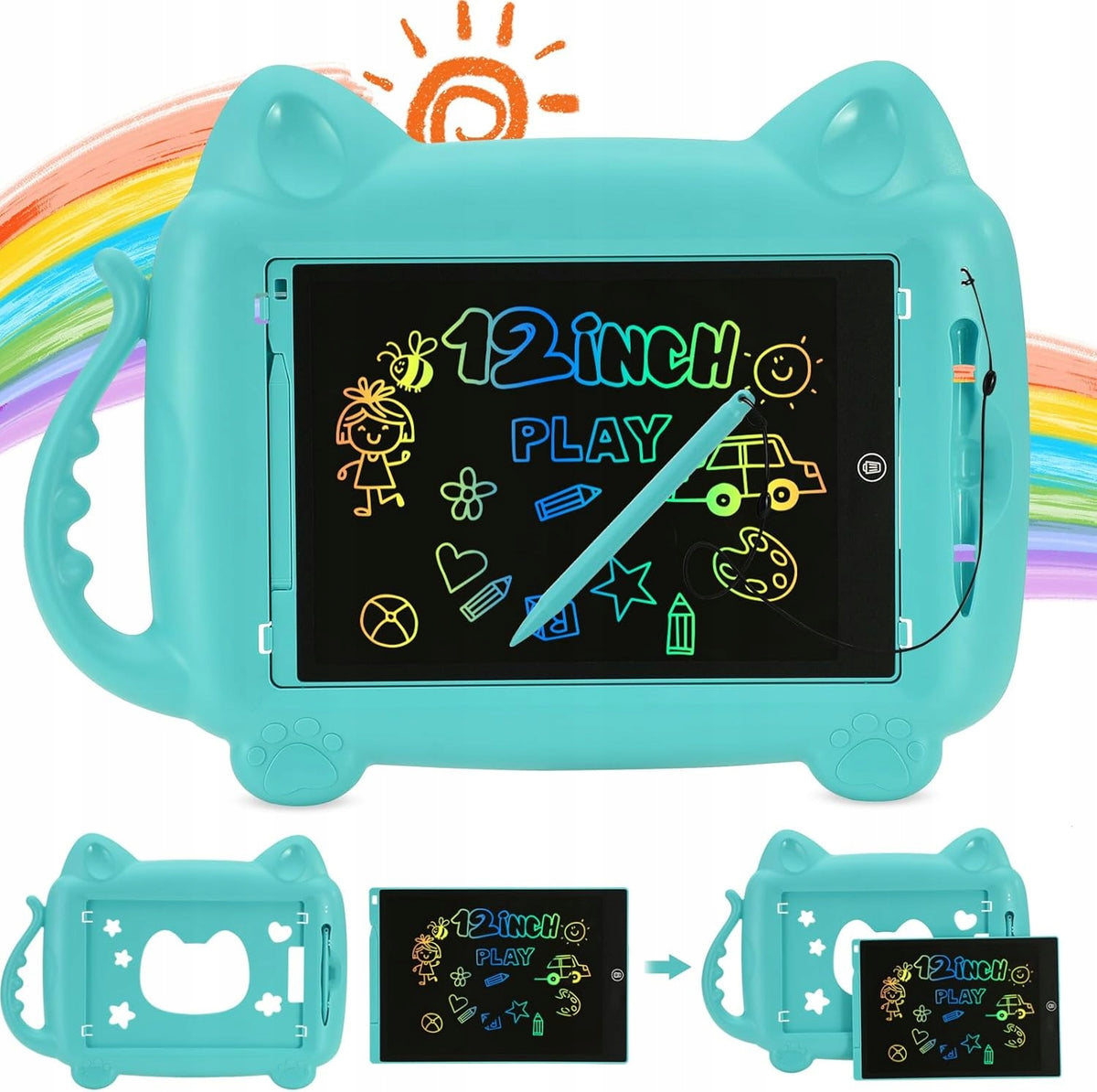 Children's Graphic Drawing Tablet LCD 12 Inch with Removable Frame Model X001PWUBI1