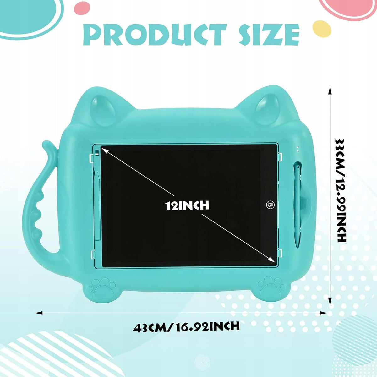 Children's Graphic Drawing Tablet LCD 12 Inch with Removable Frame