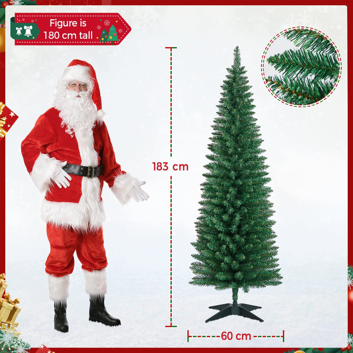 Christmas tree 180 cm – green artificial Christmas tree Packaging status original