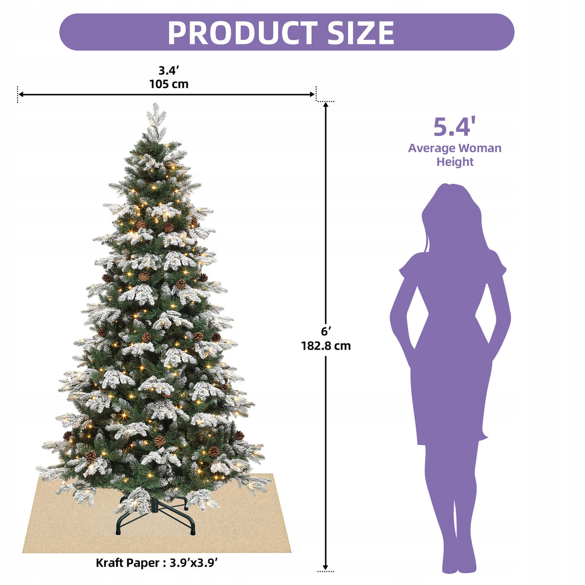 Christmas tree artificial Christmas tree shiny as pine 182cm LED+Pine cones Packaging status original