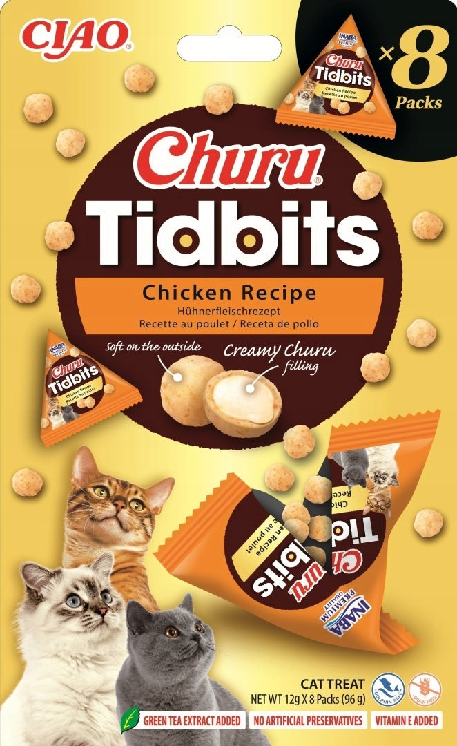 Churu Tidbits 8P Supplementary Cat Food Formula with Chicken 8x12g