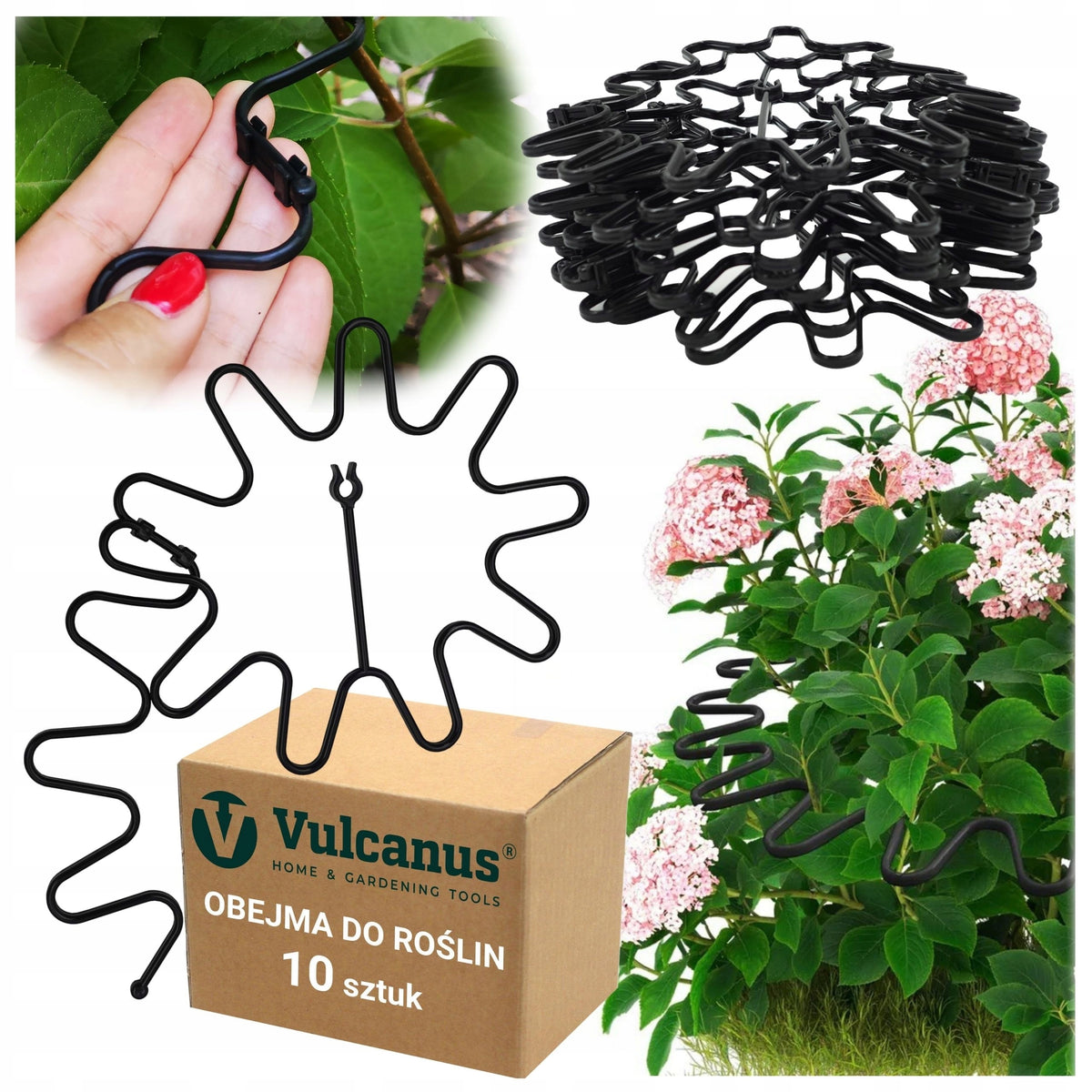 Clamp Support 10x For Hydrangea Peony Plant Clips Ring Holder