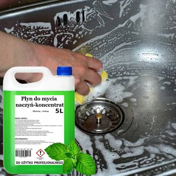 Cleanhom Dishwashing Liquid 5l Mint concentrate efficient and dense Packaging status original