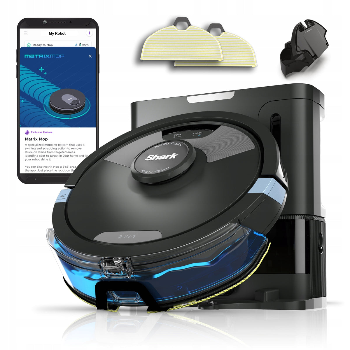 Cleaning robot Shark Matrix Plus 2in1 RV2620WAEU mopping docking station