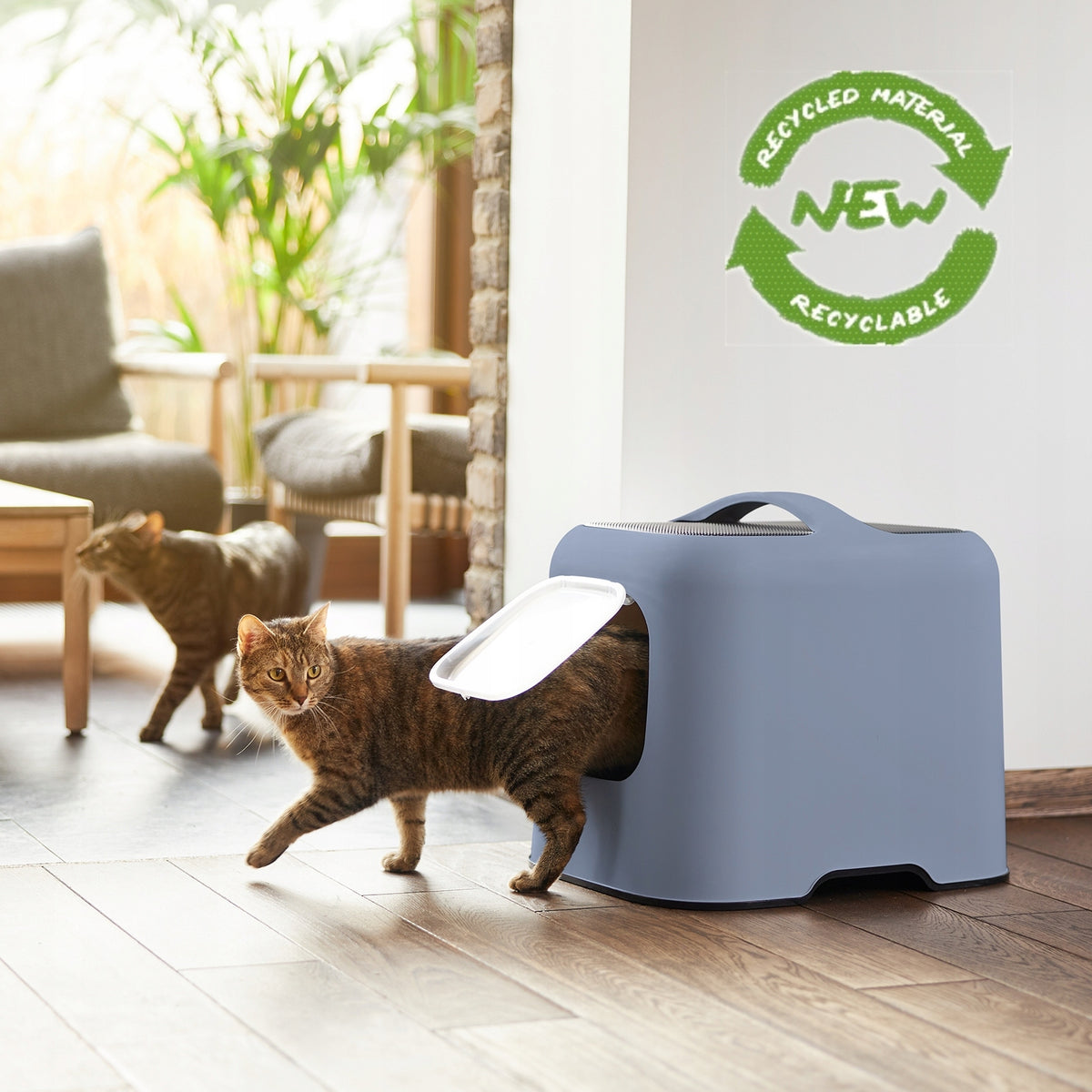 Closed litter box for cat Rotho WHITE Brand Rotho