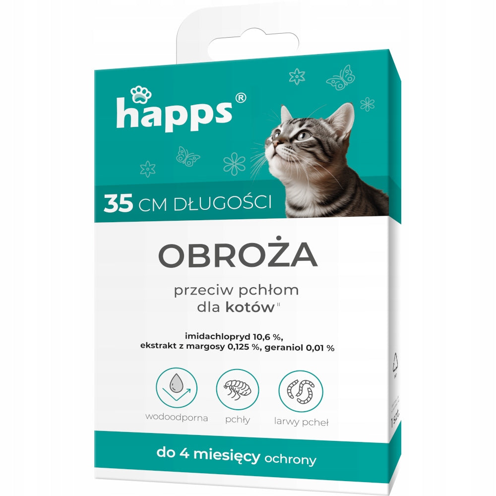 Collar for CATS against fleas Happs 35 cm