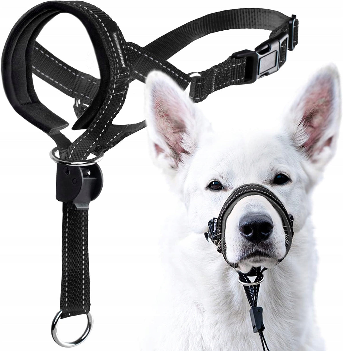 Collar with muzzle black size 2