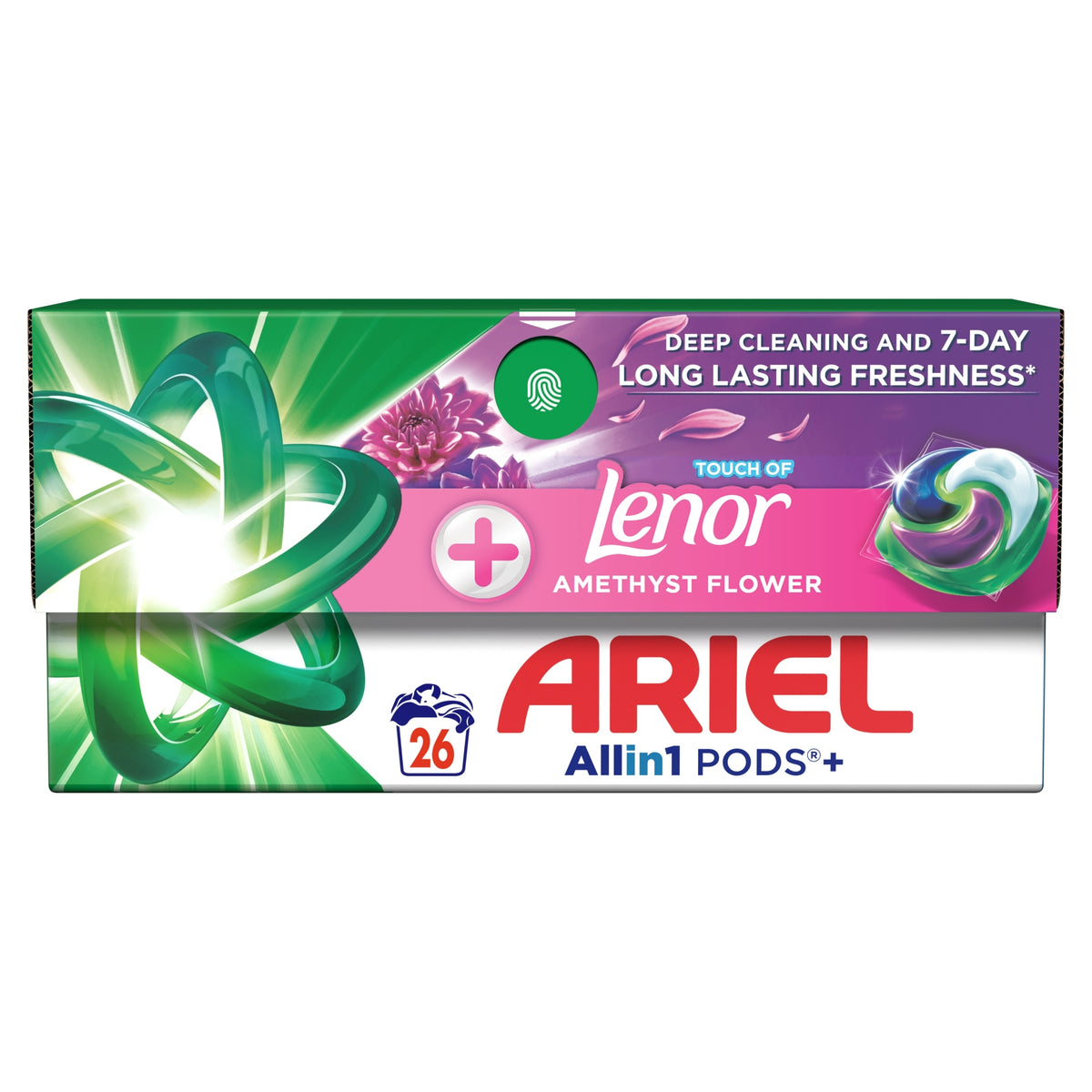 Colour washing capsules Ariel Touch of Lenor Amethyst Flower 26 pcs. Manufacturer code 8700216114080