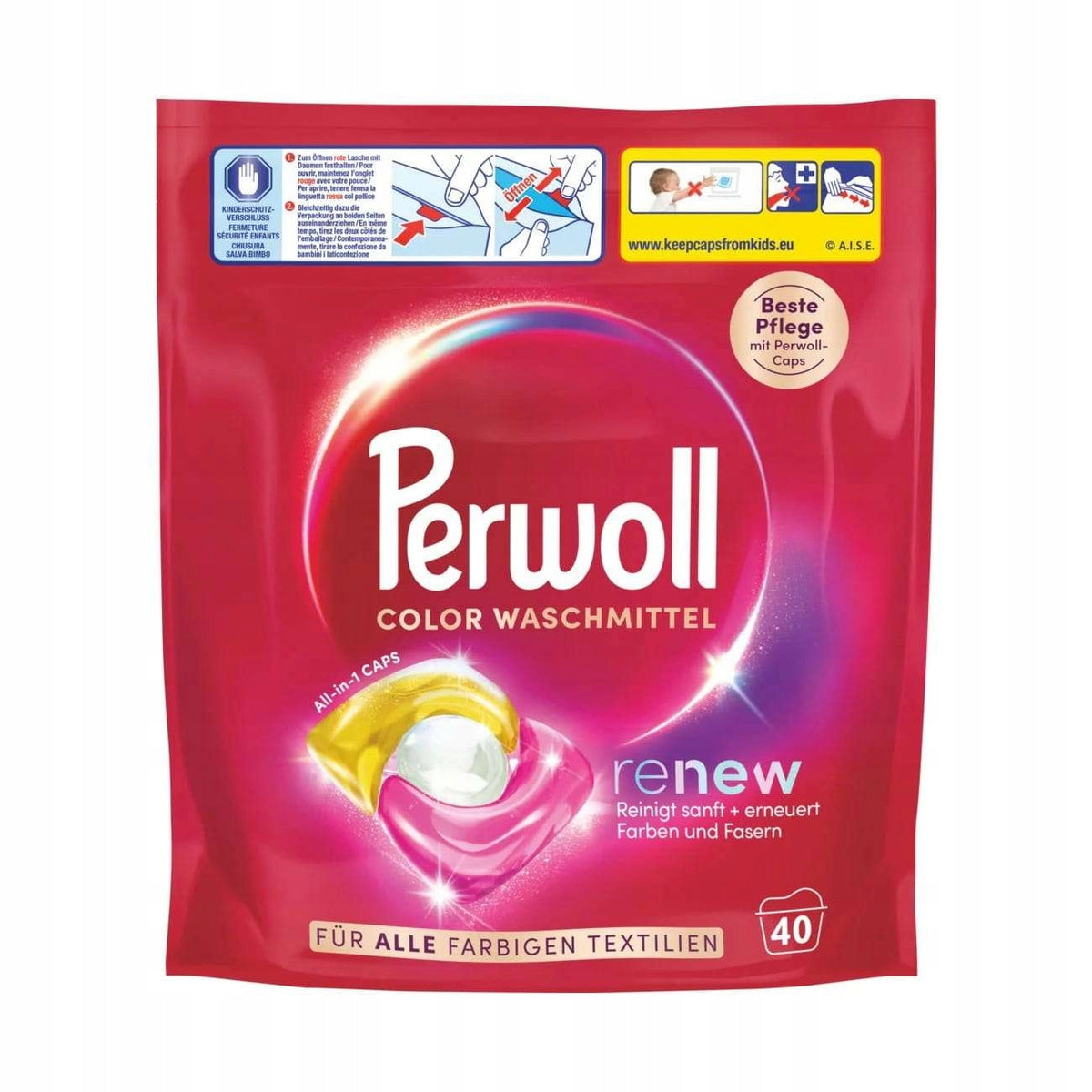 Colour washing capsules Perwoll Caps Renew&Care Color 40 pcs.