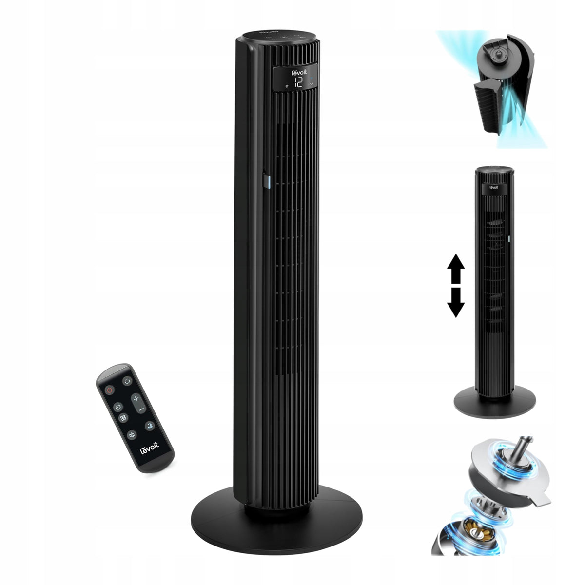Column fan Levoit TempSense 42 DC PRO floor standing fan