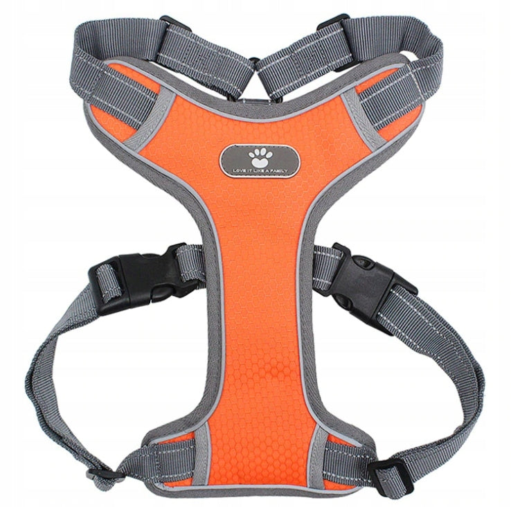 Comfortable Harness STRONG for Dog REFLECTIVE Orange Roz. S Packaging status original