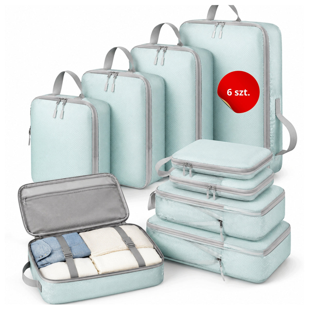 Compression Organizer For Suitcase 6 Pcs Packing Bags Space Saving
