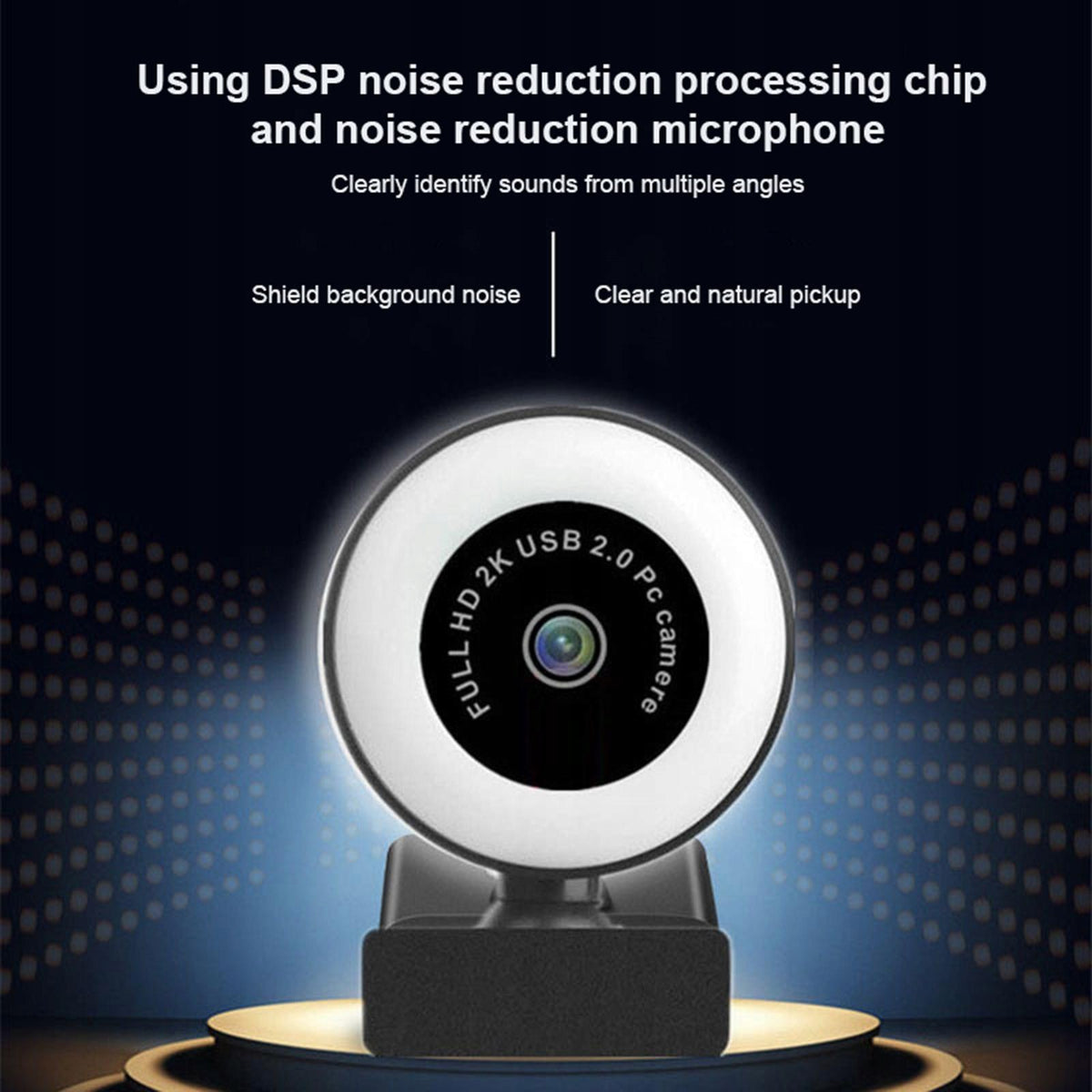 Computer Mini 1080P/2K/5MP HD Webcam with Light Mic 1080p Fixed Focus