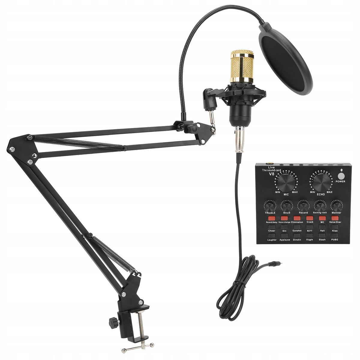 Condenser Microphone with Adjustable Sound Card Set with 6S Manufacturer code AG260101022722
