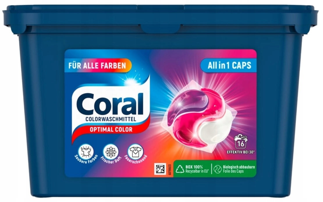 Coral Laundry Capsules Optimal Color 16 pieces DE