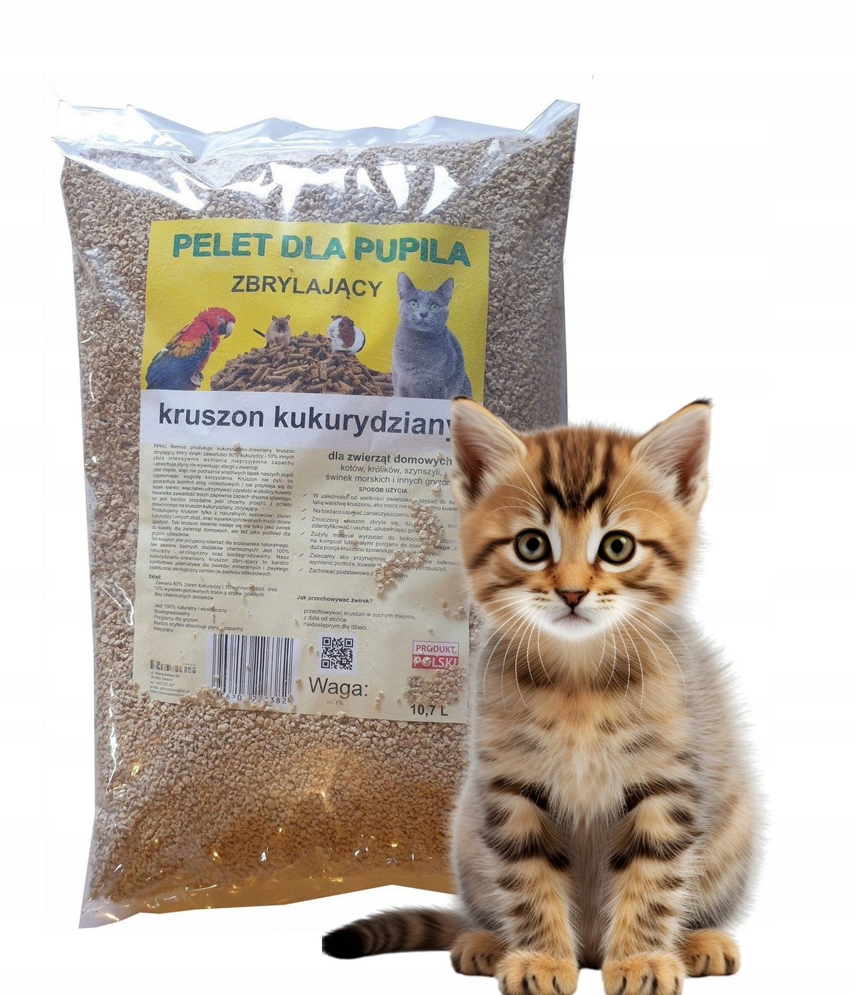 Corn CRUSH CLUMPING FINE CAT LITTER 2X10,7L 2% OFF!