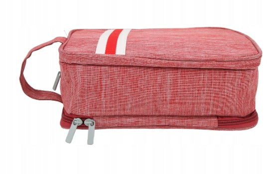 Cosmetic Case Cosmetics Organizer Portable Travel Bag Pouch Color red