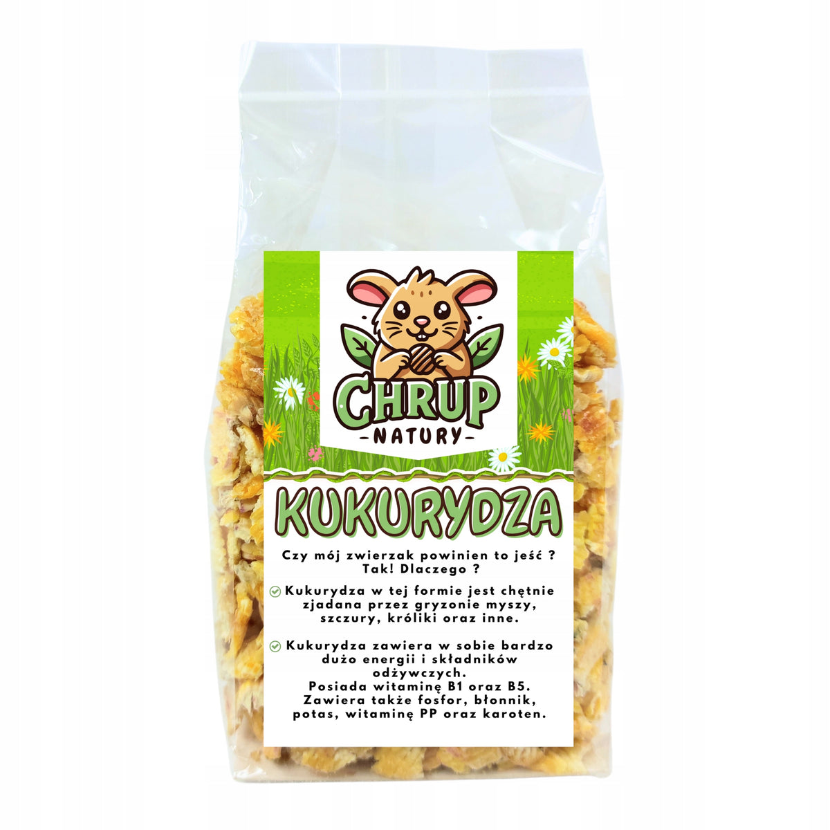 Crushed corn 100g – Natural delicacies for RODENT and RABBIT Brand Chrup Natury