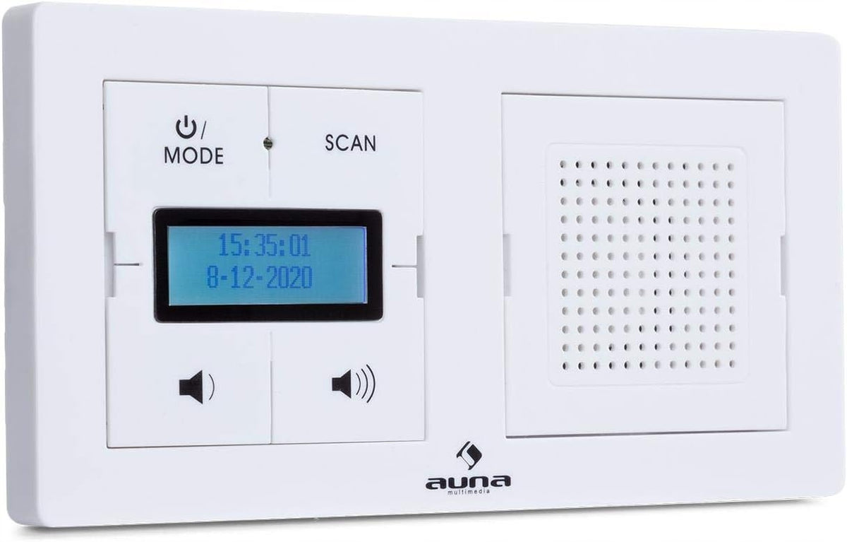 DAB+ Digital Flush Mount Radio with Bluetooth Bathroom Kitchen Flush Mount UP1