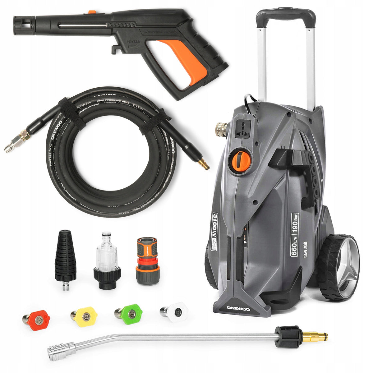 DAEWOO HIGH PRESSURE WASHER 3100 190bar 660l/h