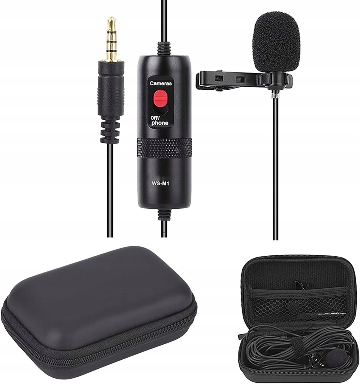 DAUERHAFT Condenser microphone clip 6 m cable