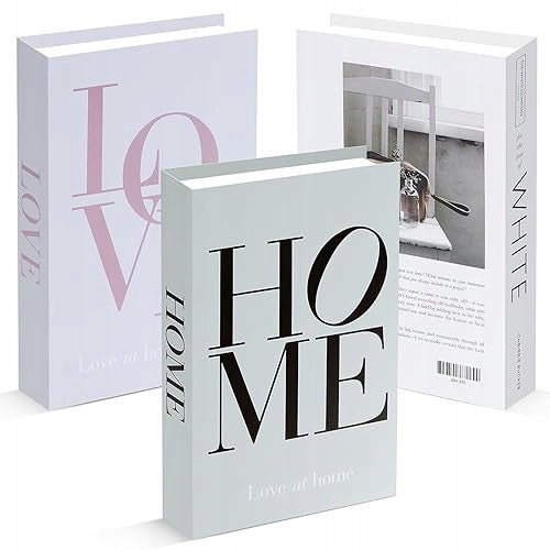DECORATIVE CARDBOARD AESTHETIC BOOKS FOR SHELF SET OF 3 PIECES DECORATION Brand no brand