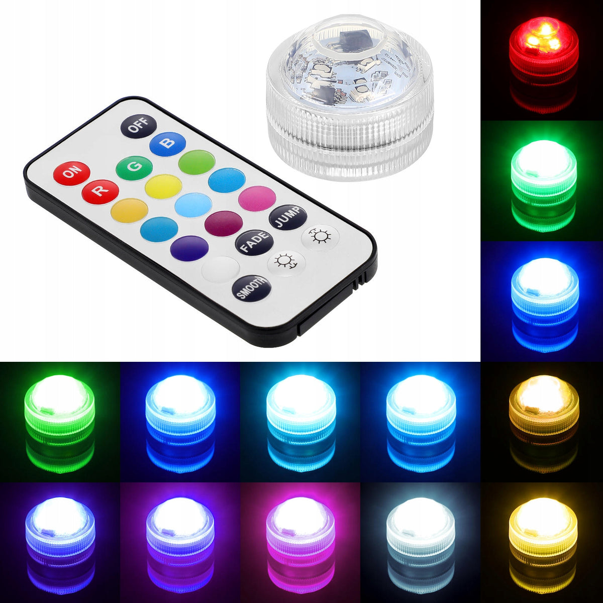 DECORATIVE UNDERWATER LED LIGHTS WITH REMOTE CONTROL FOR AQUARIUM