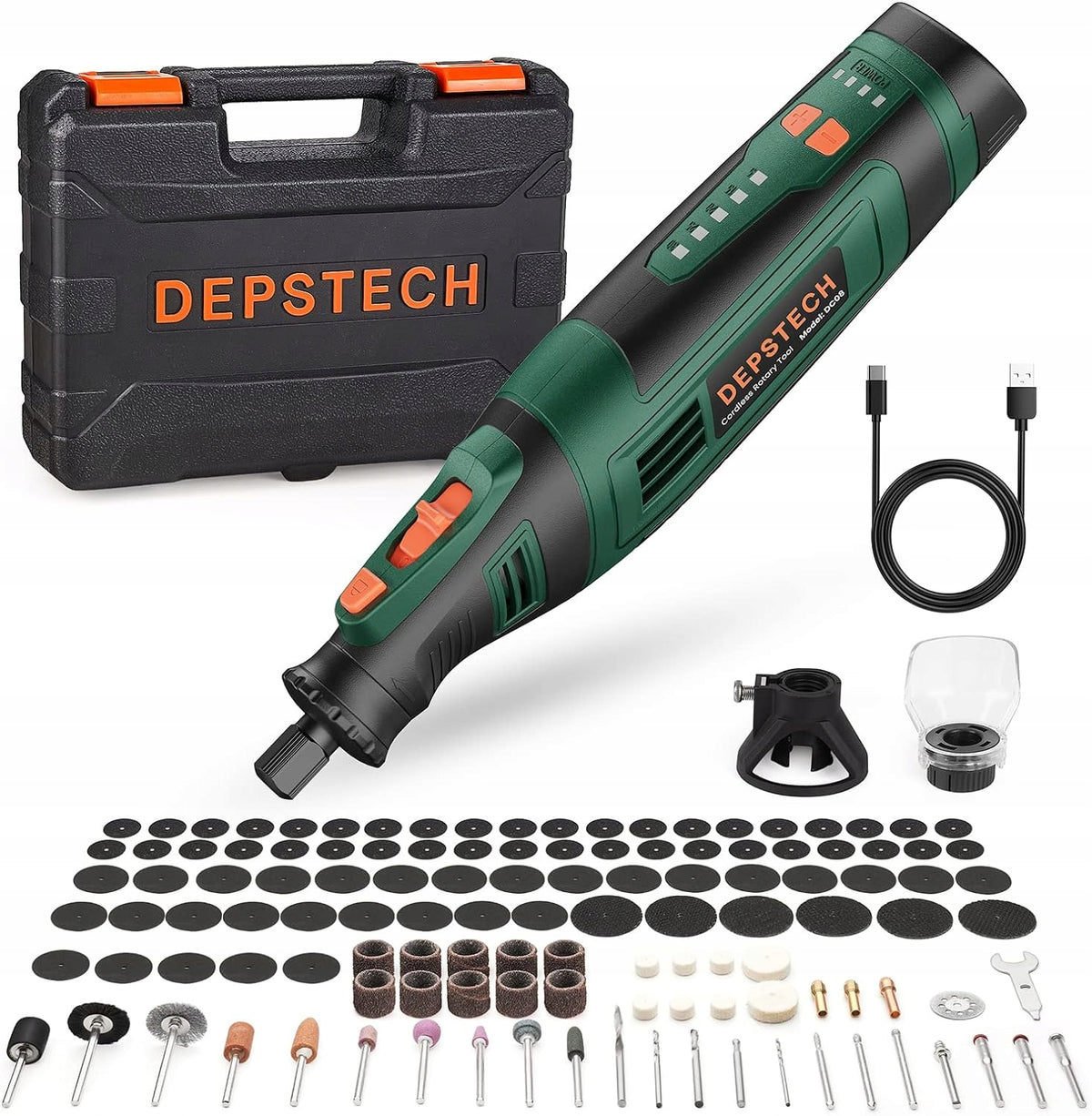 DEPSTECH DC08 Multifunctional Rotary Tool Grinder 8V 5 Speeds