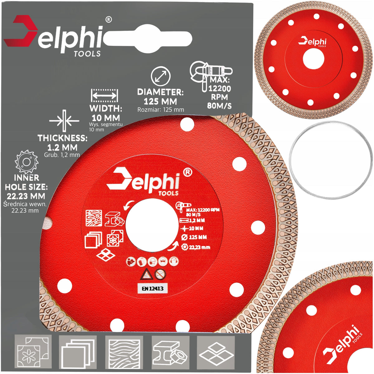 DIAMOND DISCS FOR CUTTING AND GRINDING SINTERED STONEWARE TILES 100MM M14 Packaging status original