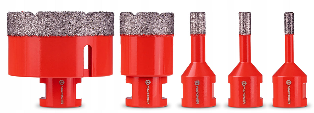 DIAMOND HOLE SAW LACE FOR TILE STONEWARE SET OF FORAMINIFERA 6-68MM+ADAPTER Packaging status original