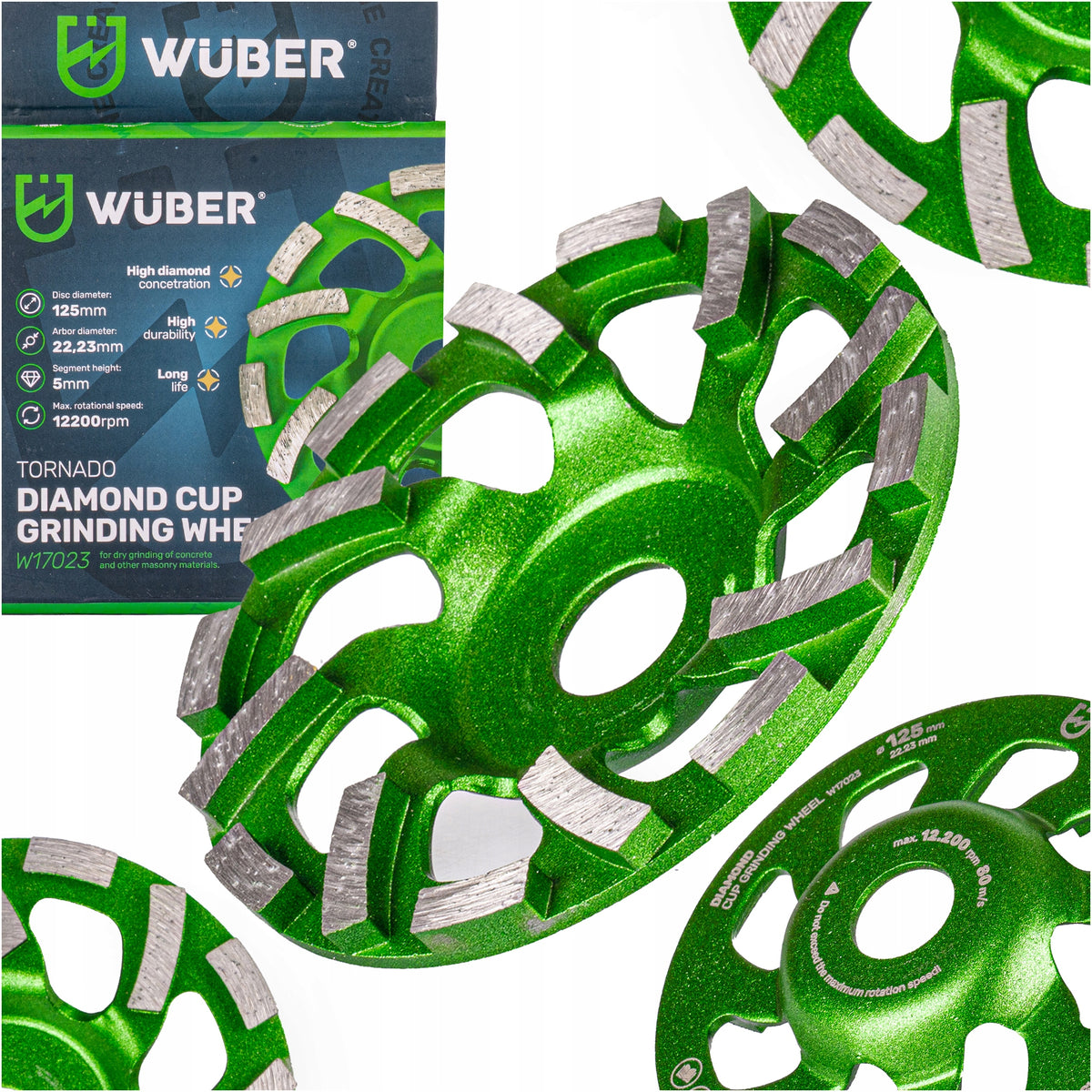 DIAMOND POT DISC FOR CONCRETE GRINDING 125MM SEGMENTED WUBER