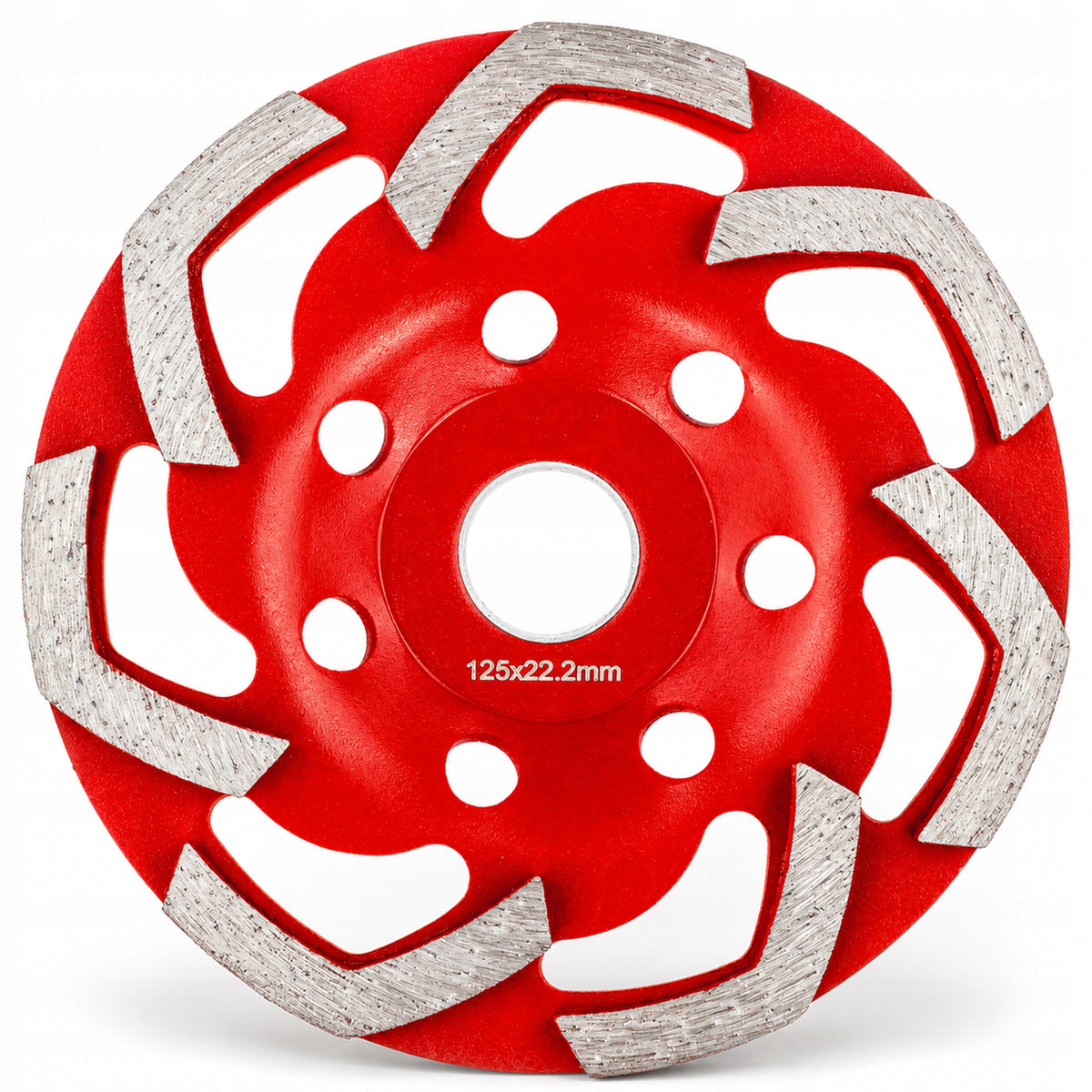 DIAMOND POT DISC FOR GRINDING CONCRETE GLUE 125 RED