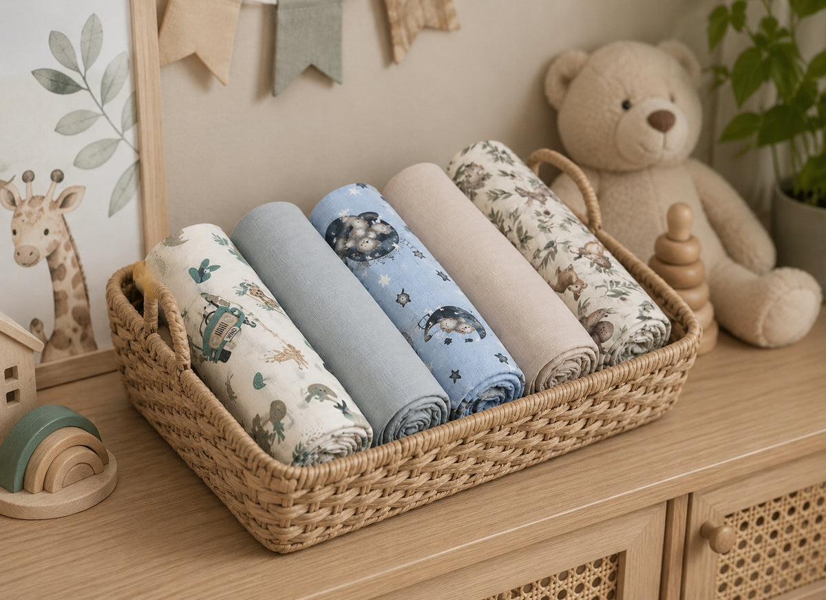 DIAPERS PREMIUM COTTON 100% SET OF 5PCS BABYMAM Packaging status original