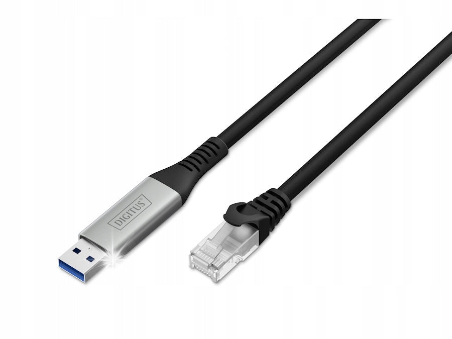 DIGITUS USB-A to RJ45 Adapter Cable, Cat.6A, 1Gb/s, USB 3.2, 3m