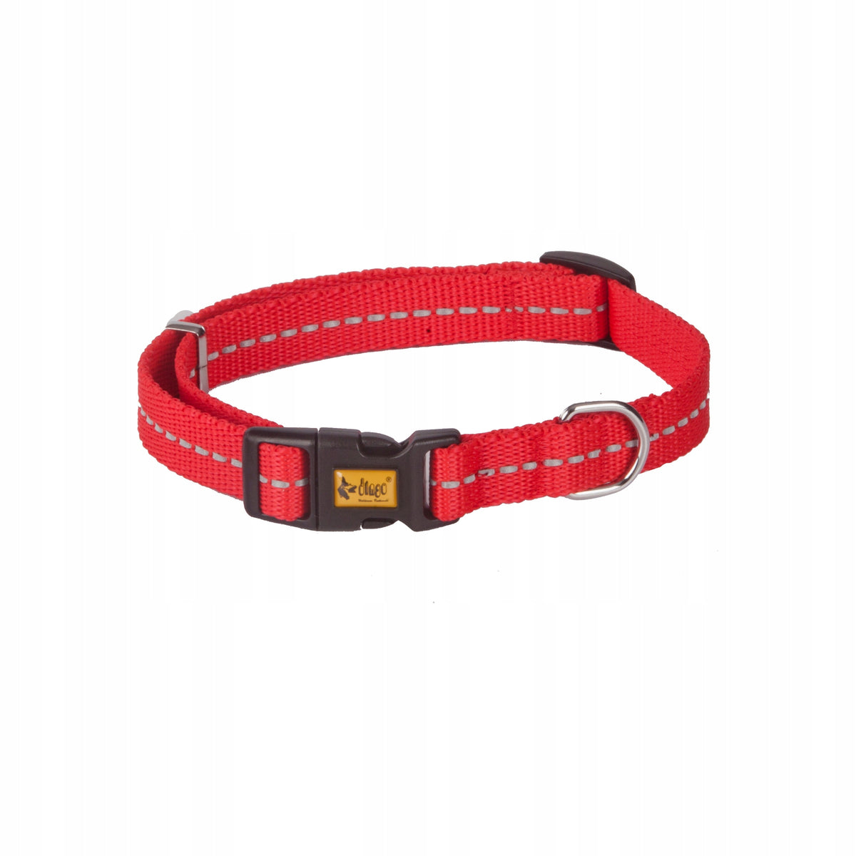 DINGO COLLAR WITH REFLECTIVE TAPE 2,5 cm RED