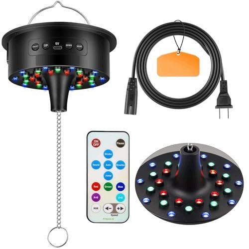 DISCO MOTOR WITH RGB LED REMOTE CONTROL FOR 10 40CM BALL FOR HOME Manufacturer code SWC5908151612330