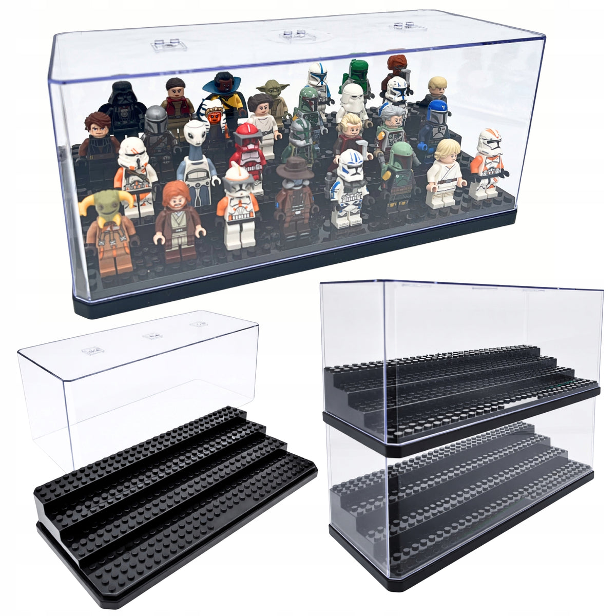 DISPLAY CASE FOR LEGO FIGURINES LARGE COLLECTOR'S DISPLAY CASE FOR BLOCKS