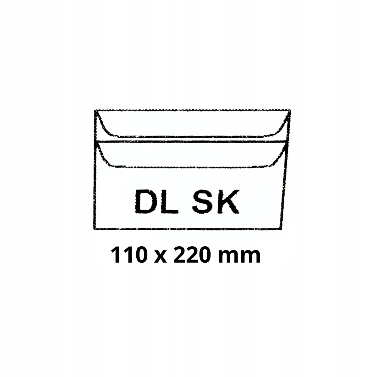 DL envelopes without window (110x220 mm) white 50 pcs. Packaging status original
