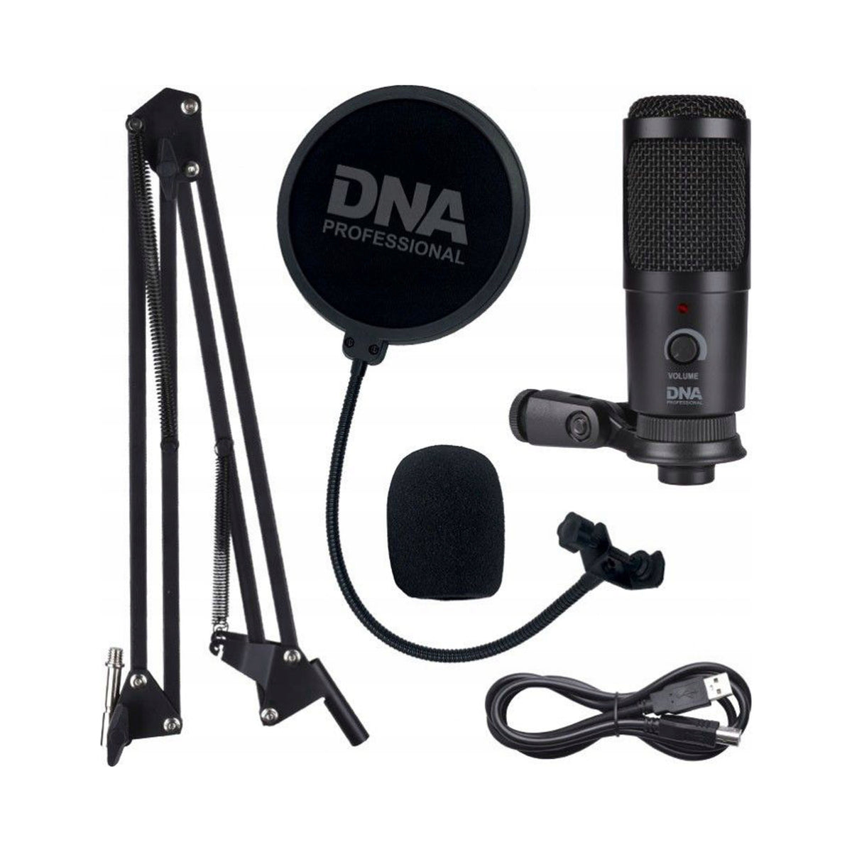 DNA CM USB KIT condenser microphone set arm pop filter cable