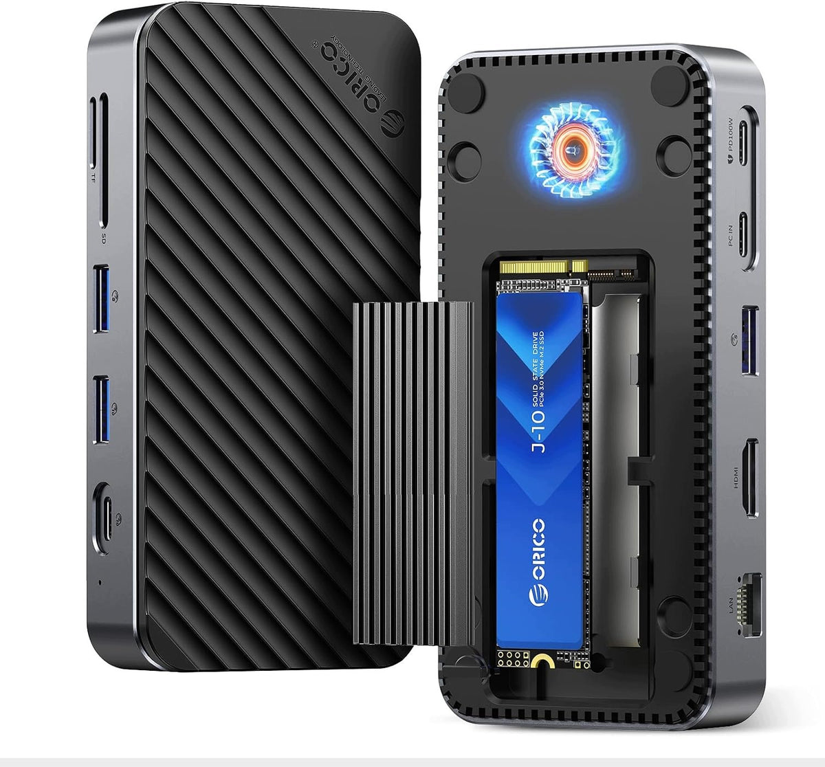 DOCKING STATION USB-C 10IN1 M.2 SSD HDMI 4K 100W PD ETHERNET