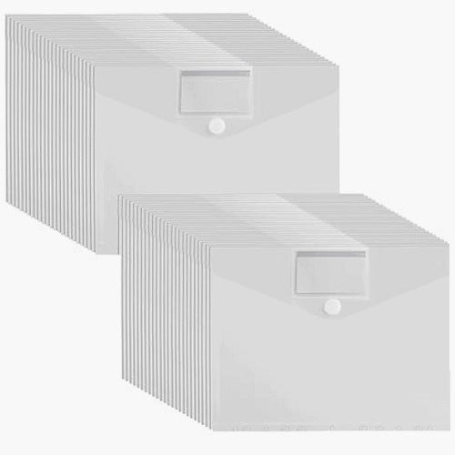 DOCUMENT POCKETS A4 TRANSPARENT BINDER 50 PIECES steel