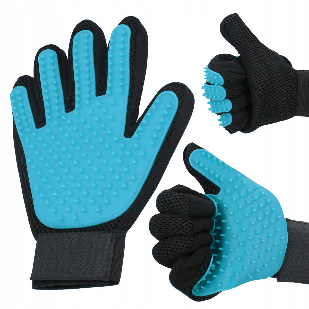 DOG BRUSH COMBING GLOVE CAT BATH Rabbit Combing HAIR NC