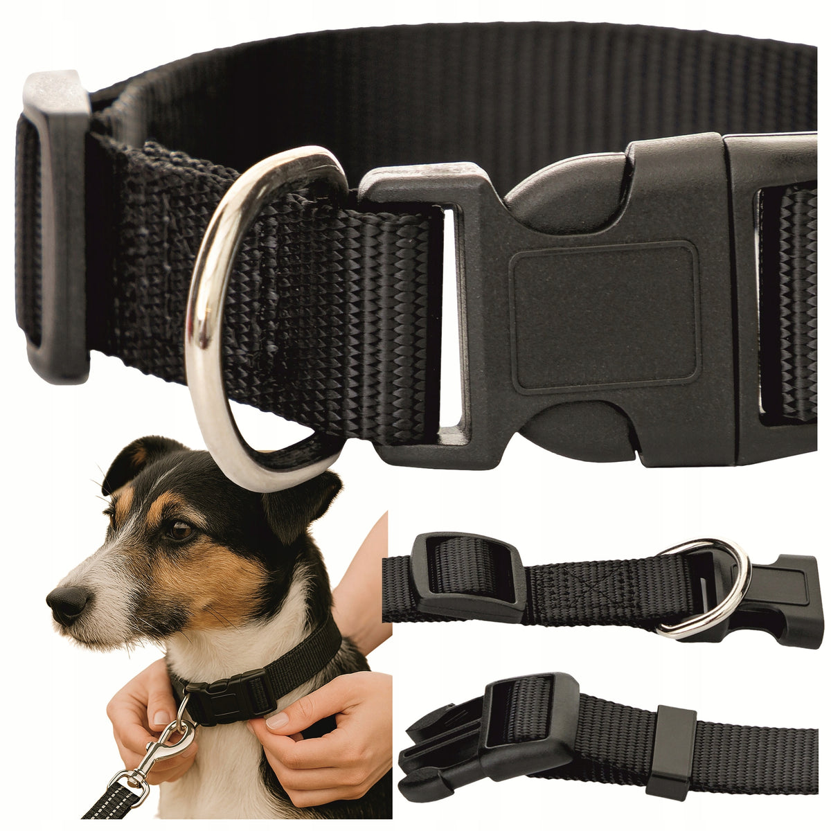 DOG COLLAR Adjustable 20-40 cm Strong Webbing Universal Strap 2 cm