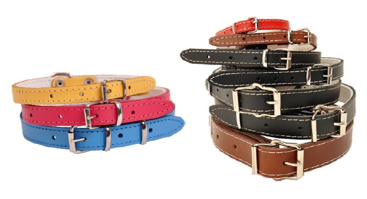DOG COLLAR LEATHER 10MM/27CM DINO