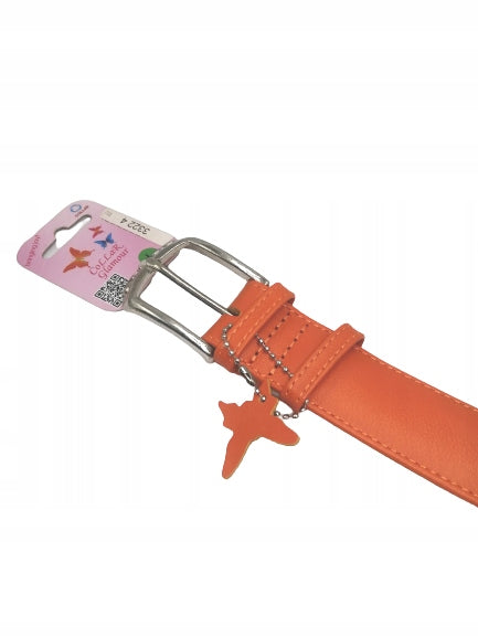 DOG COLLAR MADE OF LEATHER WAUDOG COLLAR 35MM 46-60CM ORANGE STRONG Manufacturer code 33224