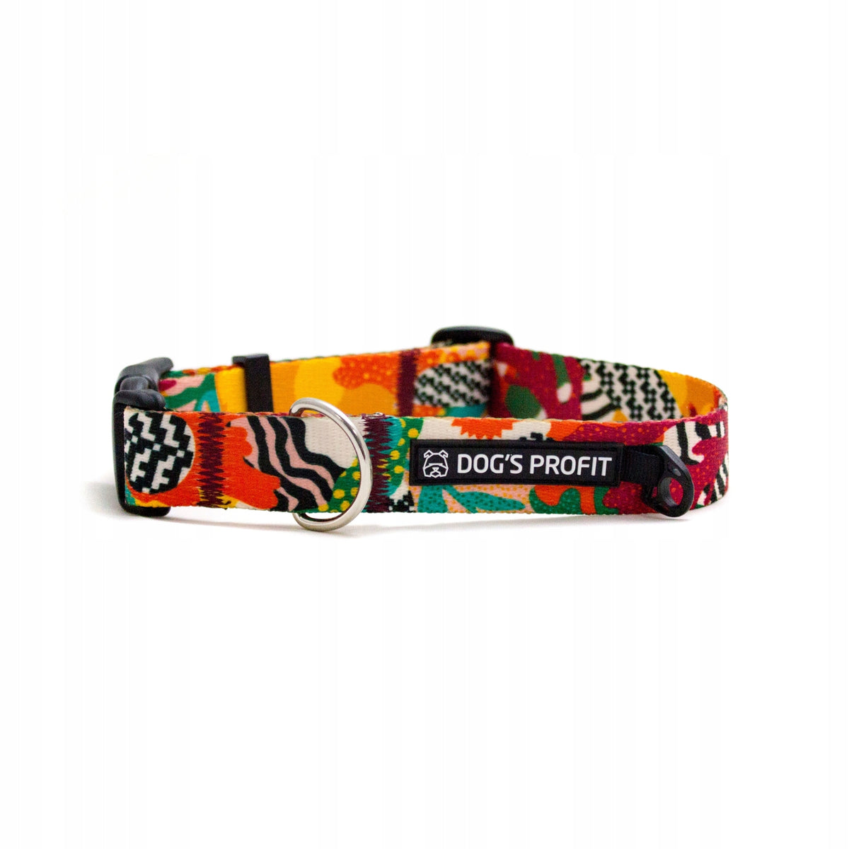 DOG COLLAR WITH DOG'S PROFIT PATTERN rM 34-46CM DESIGN PATTERNS WITH PRINT